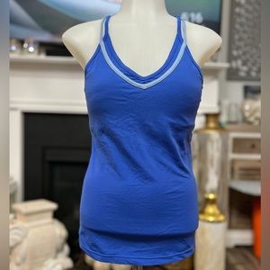 Kyodan body corps blue cross back workout tank size small